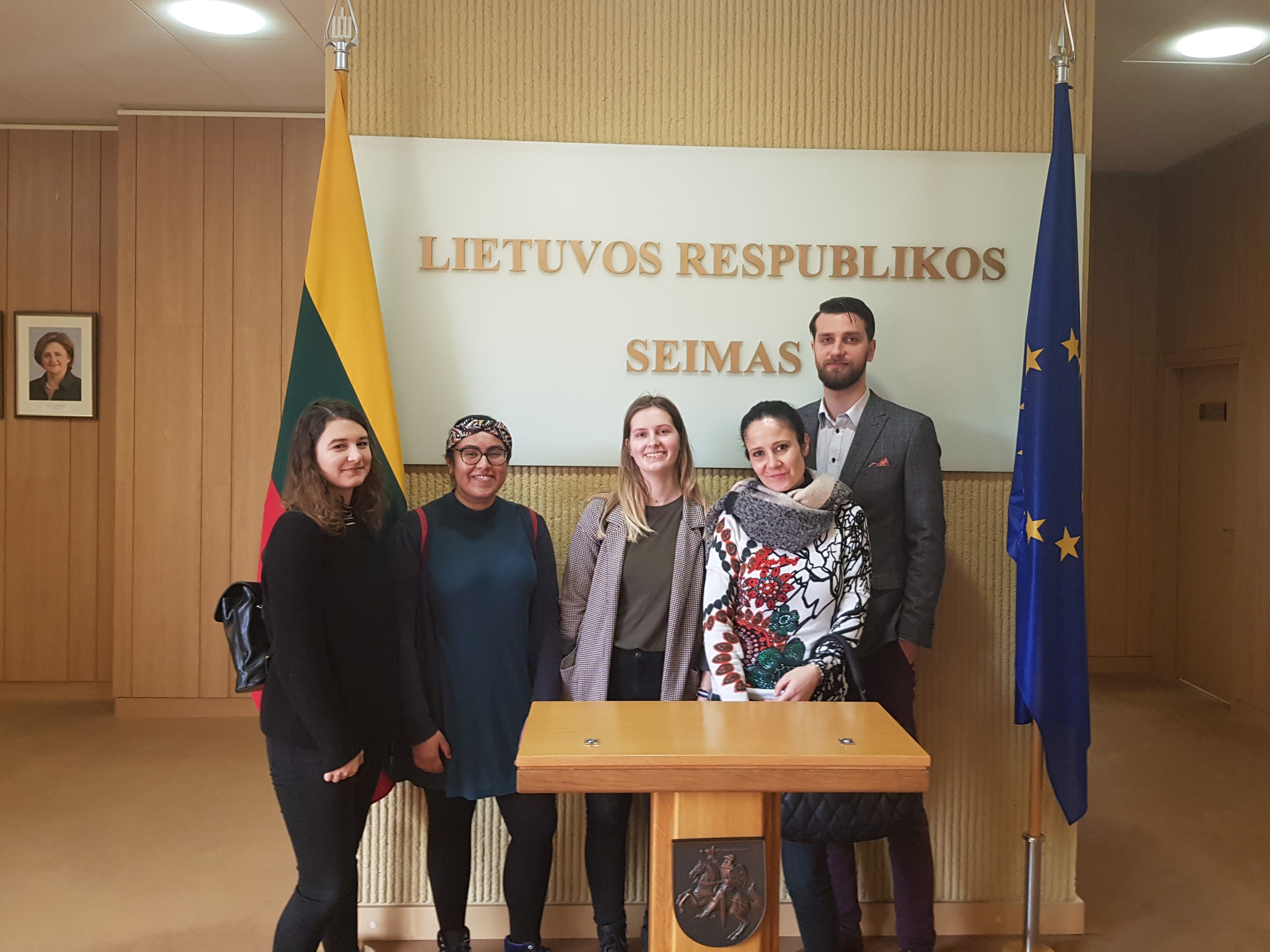 Wycieczka zespołu EFHR do Sejmu Republiki Litewskiej