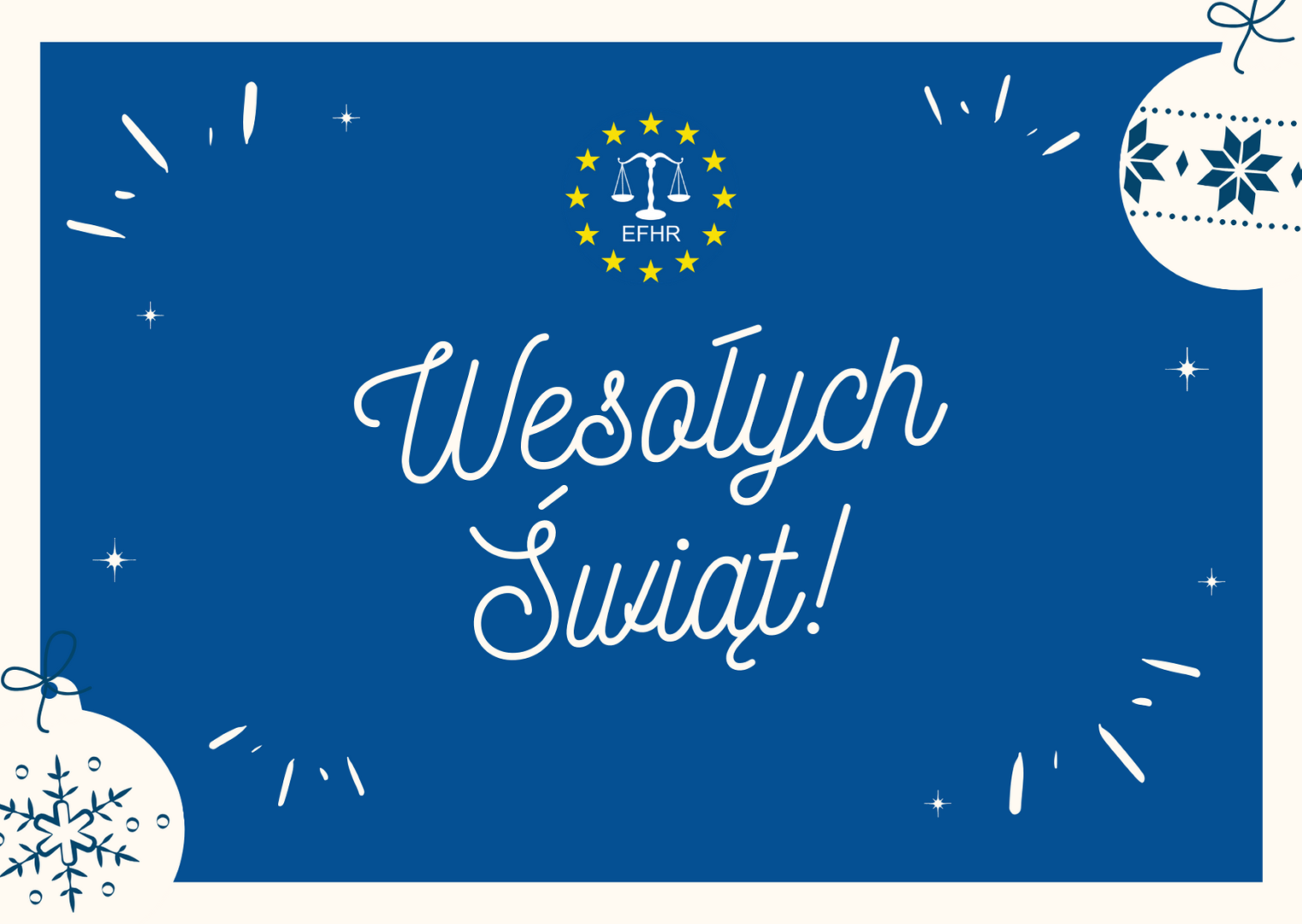 EFHR życzy wesołych świąt!