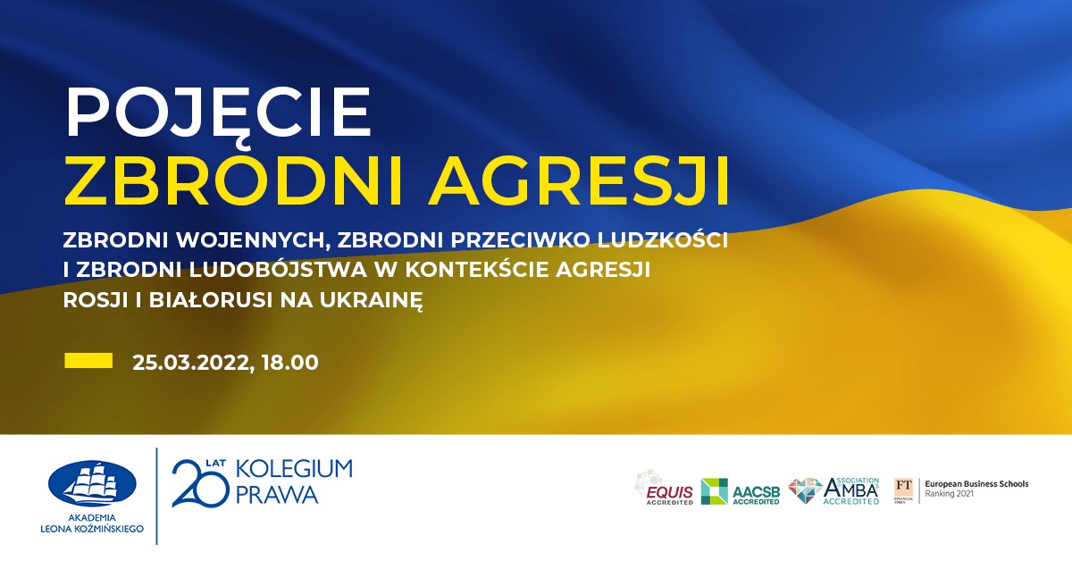 Zaproszenie na seminarium na temat zbrodni wojennych na Ukrainie 🇺🇦